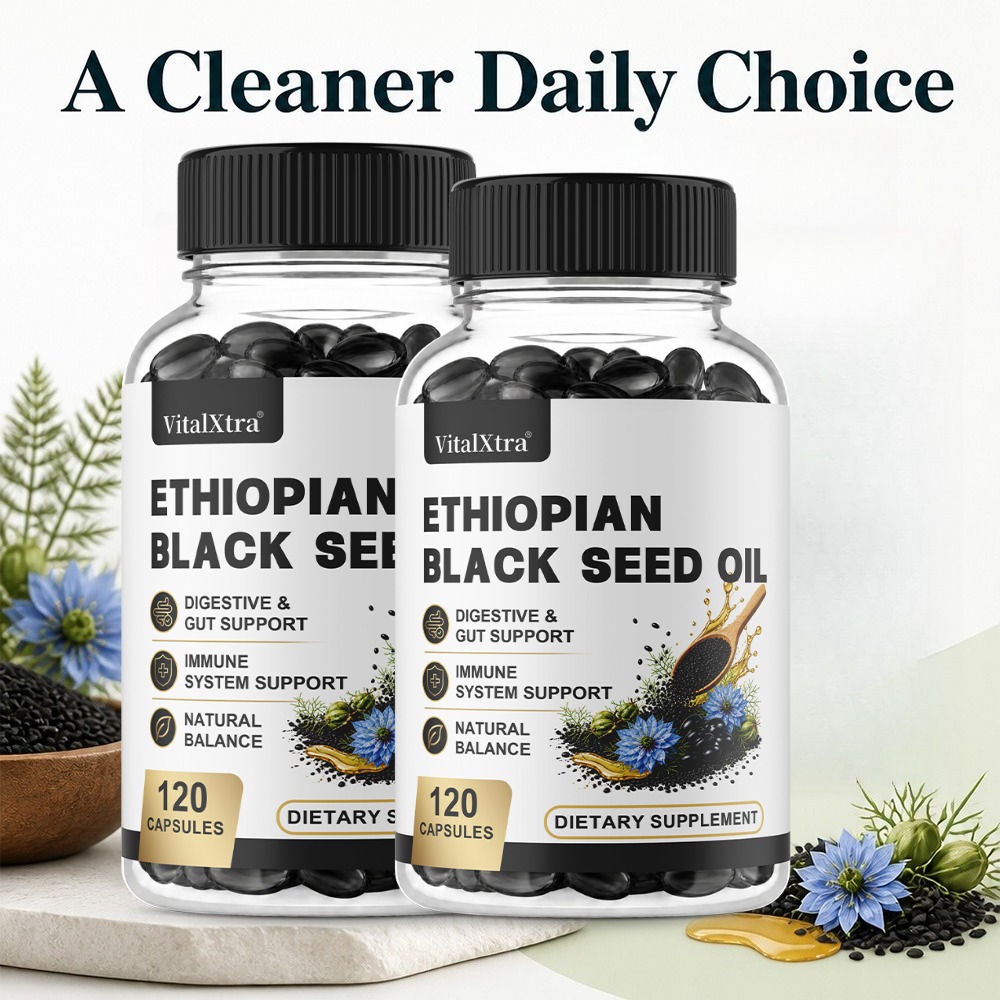 Black Seed Oil Capsule - Äthiopisches Schwarzkümmelöl Softgels 120 Stück Natürlich