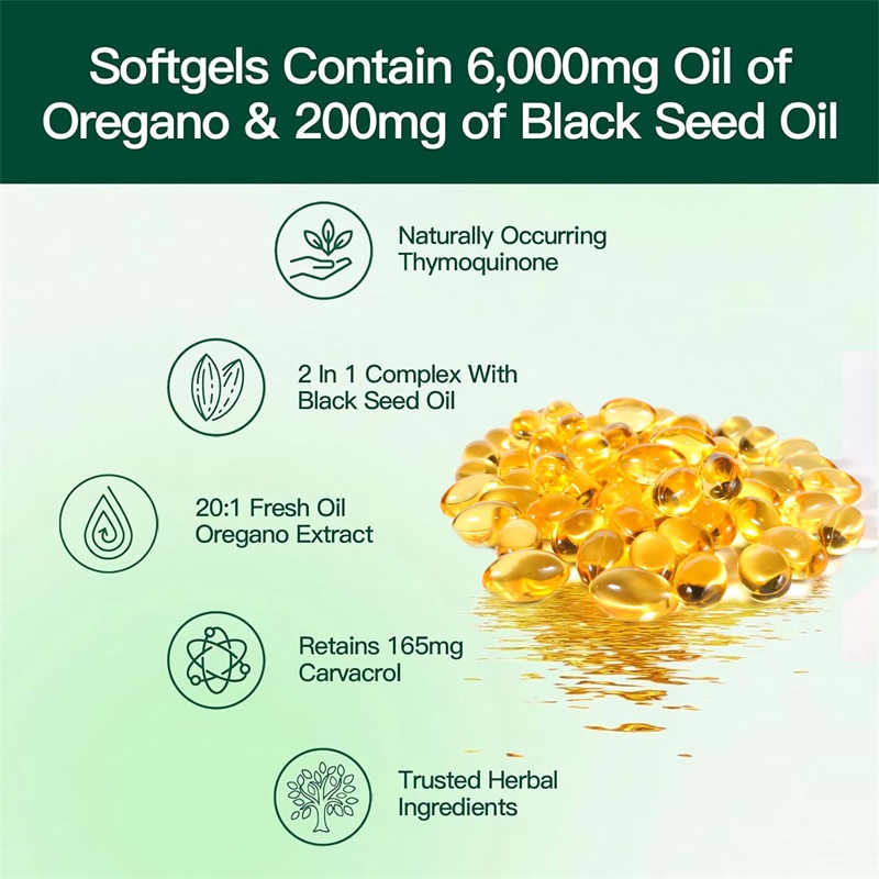 Oreganoöl-Kapseln – mit schwar – Black Seed Oil Capsule Bewertung und Preis